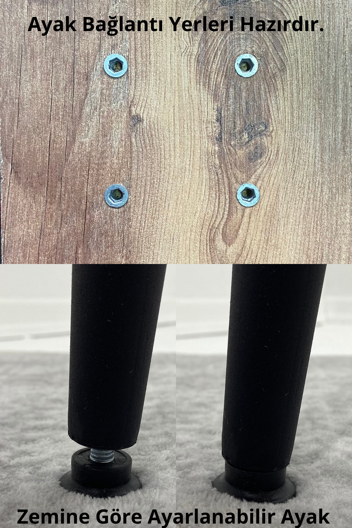 Damla İskandinav Bohem Modern Oval Beyaz Ayak Çam Desen Mutfak - Yemek - Balkon - Çalışma Masası