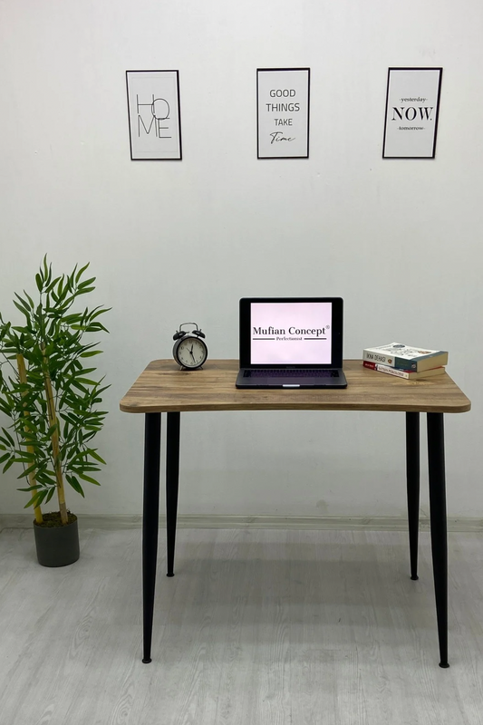 EVA Modern Çam Desenli Çalışma - Bilgisayar - Ofis - Oyuncu Masası