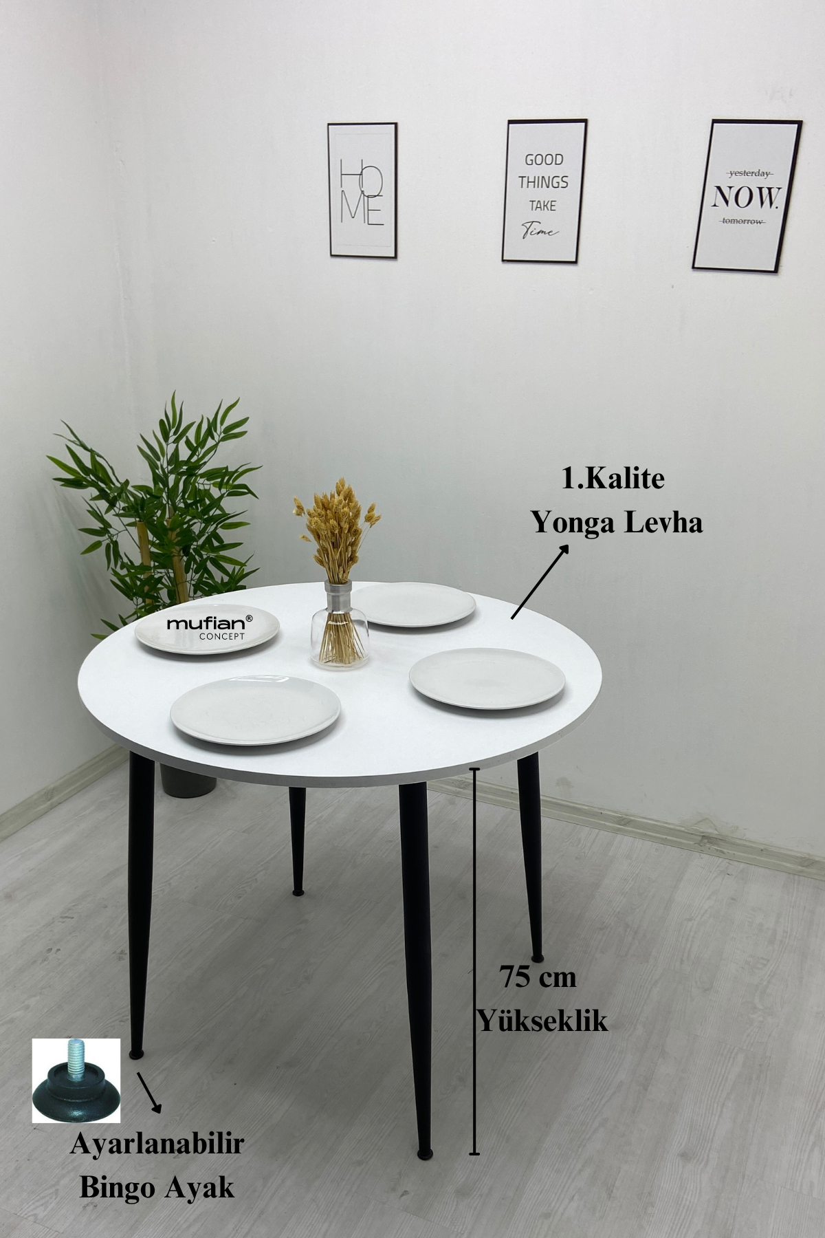 Valencia Iskandinav Bohem Modern Beyaz Mutfak - Yemek - Balkon - Çalışma Masası