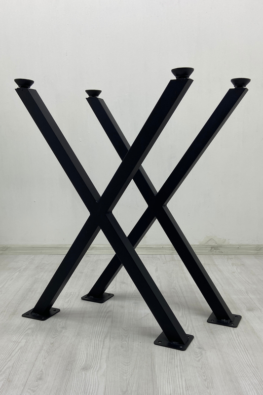 X - Metal Mutfak Masası - Yemek Masası - Çalışma Masası - Balkon Masası Ayağı 2 Adet Ayak