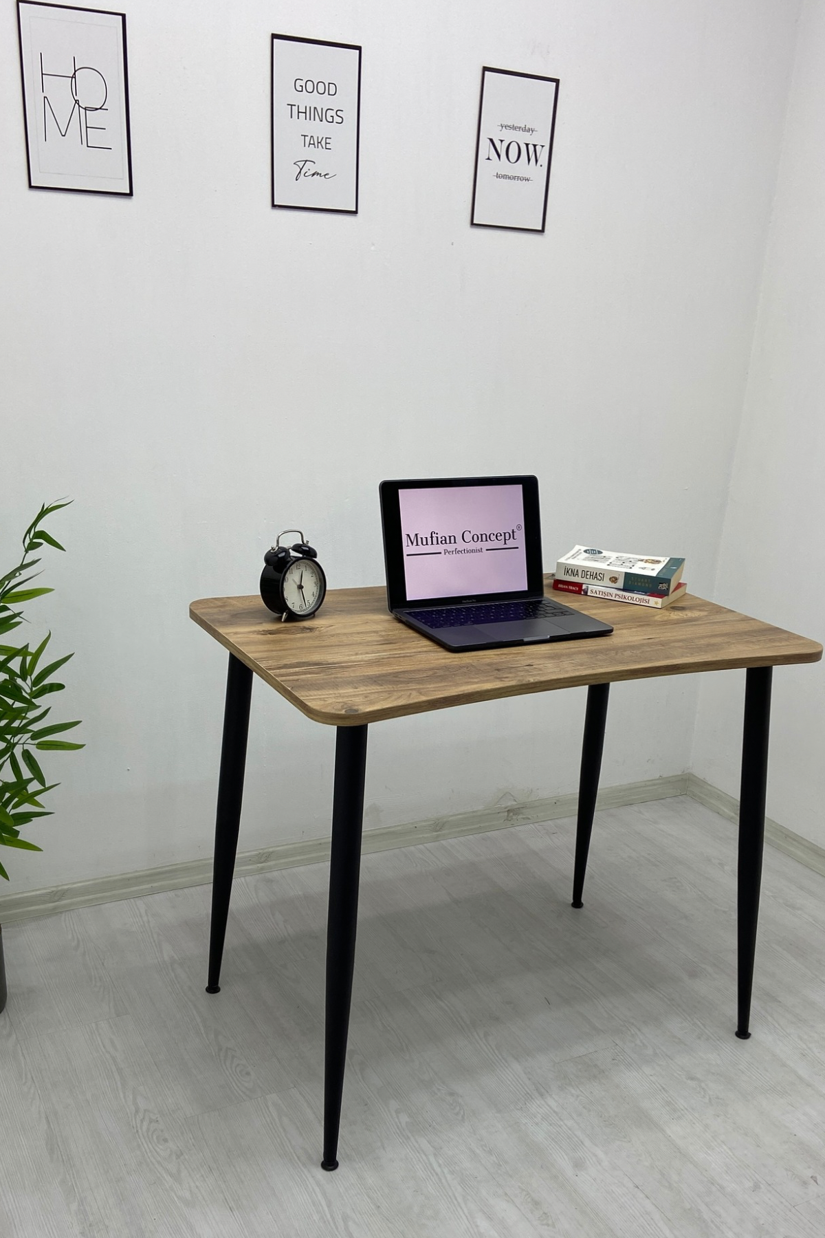 EVA Modern Çam Desenli Çalışma - Bilgisayar - Ofis - Oyuncu Masası