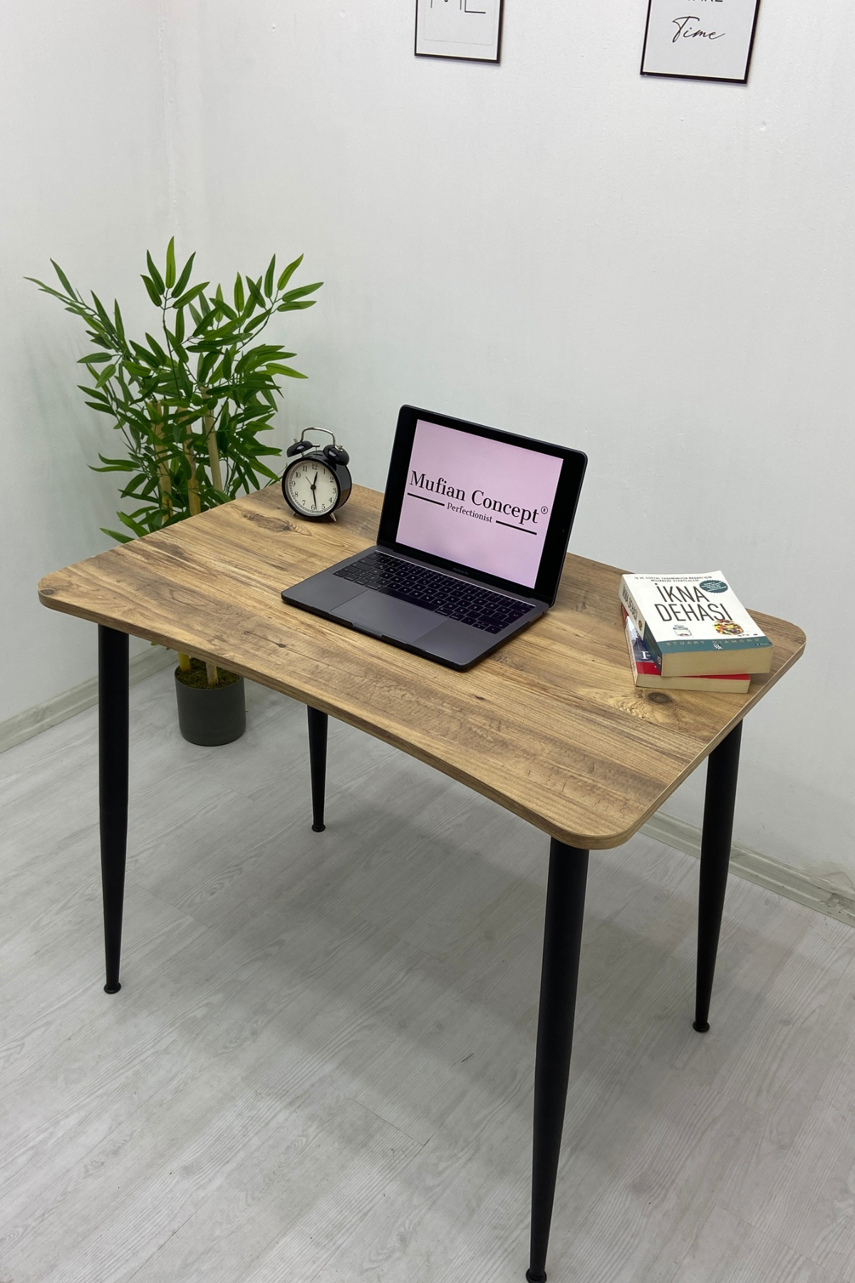 EVA Modern Çam Desenli Çalışma - Bilgisayar - Ofis - Oyuncu Masası