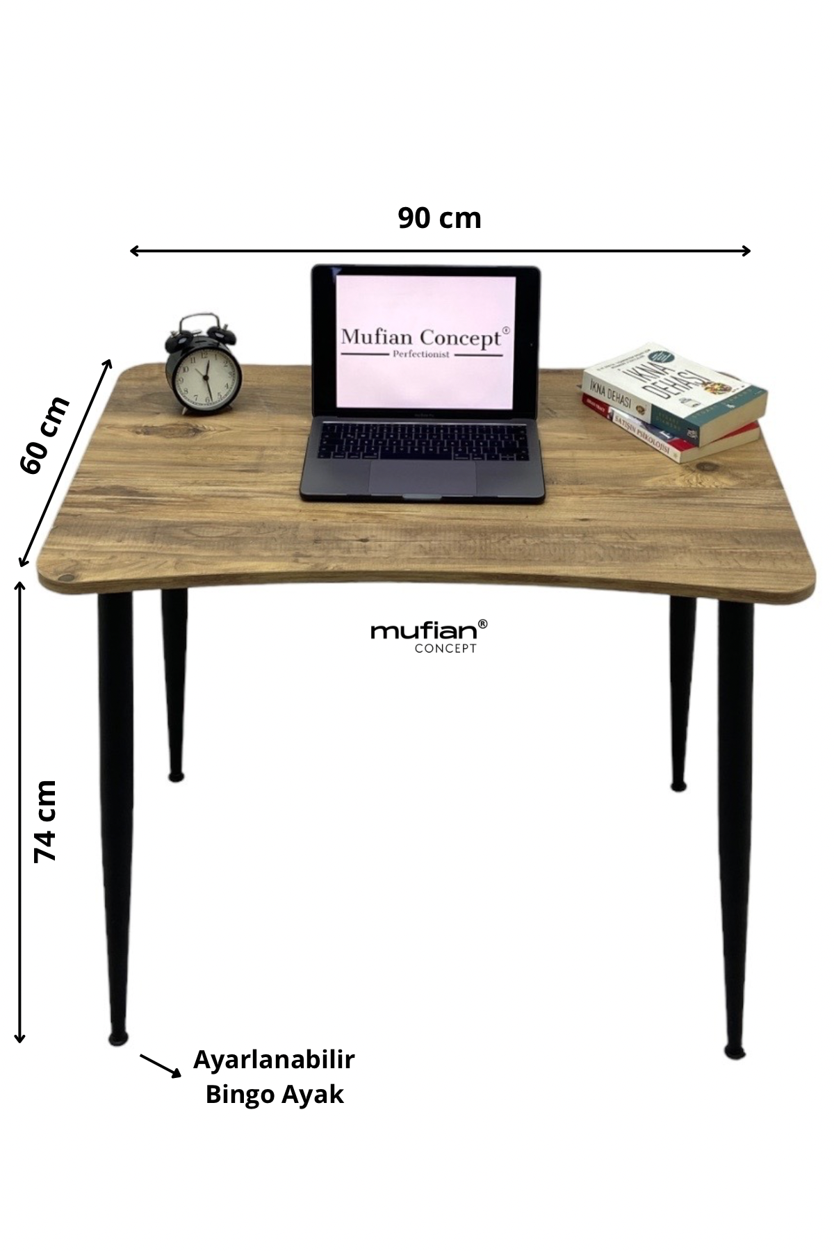 EVA Modern Çam Desenli Çalışma - Bilgisayar - Ofis - Oyuncu Masası