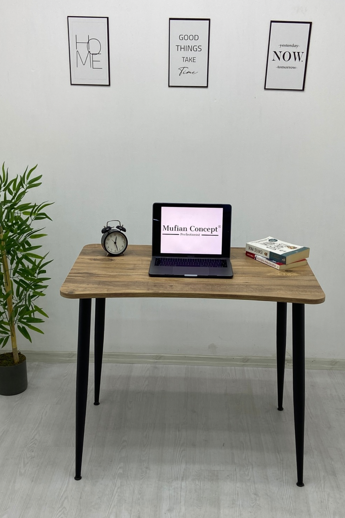 EVA Modern Çam Desenli Çalışma - Bilgisayar - Ofis - Oyuncu Masası