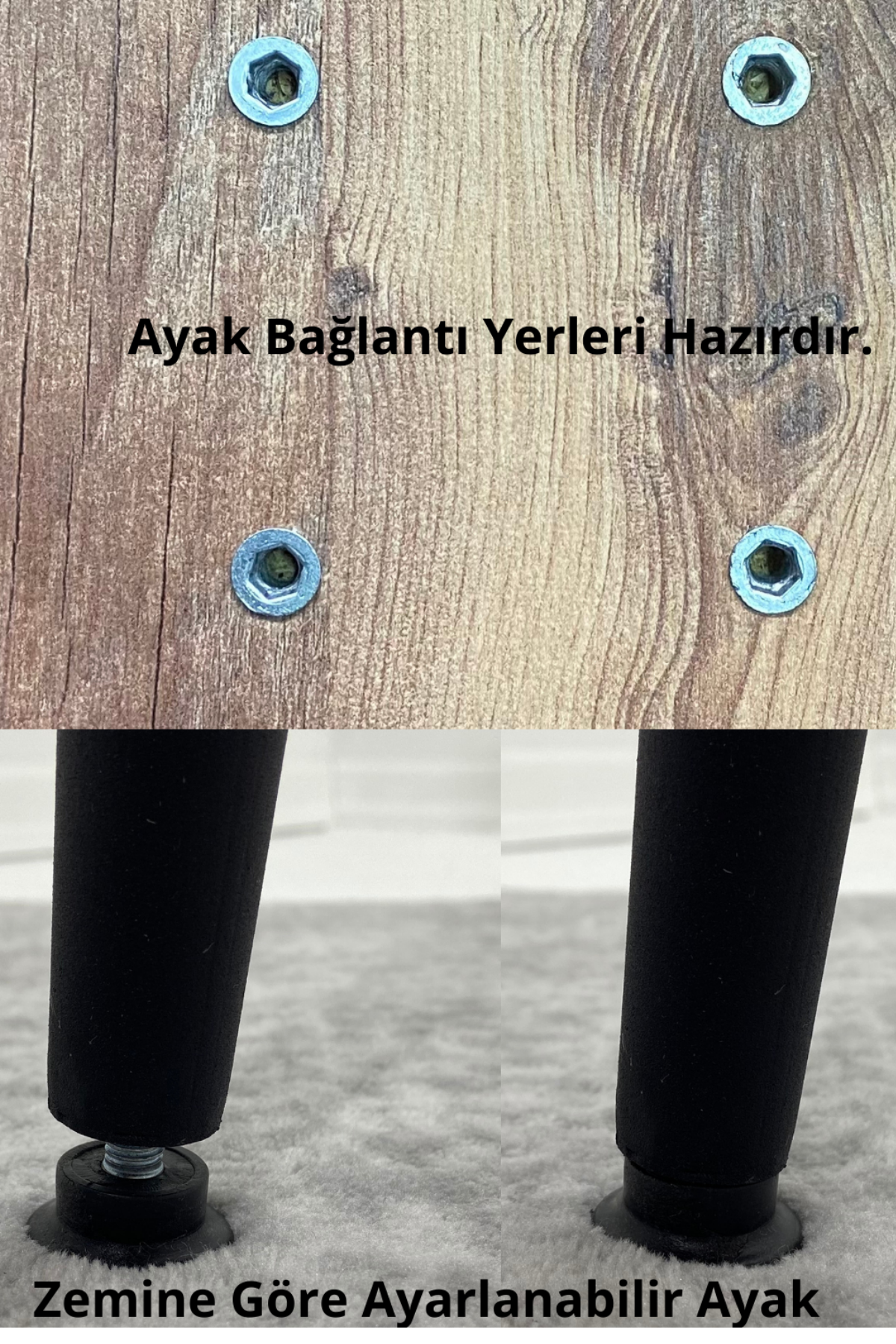 LUNA İskandinav Bohem Oval Metal Ayaklı Atlantik Çam Mutfak-Yemek-Balkon-Çalışma Masası