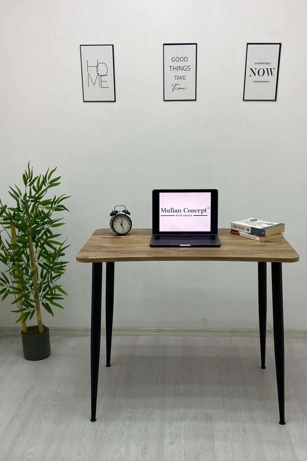 EVA Modern Çam Desenli Çalışma - Bilgisayar - Ofis - Oyuncu Masası