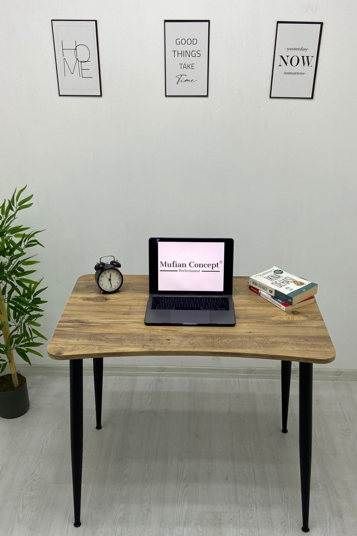 EVA Modern Çam Desenli Çalışma - Bilgisayar - Ofis - Oyuncu Masası