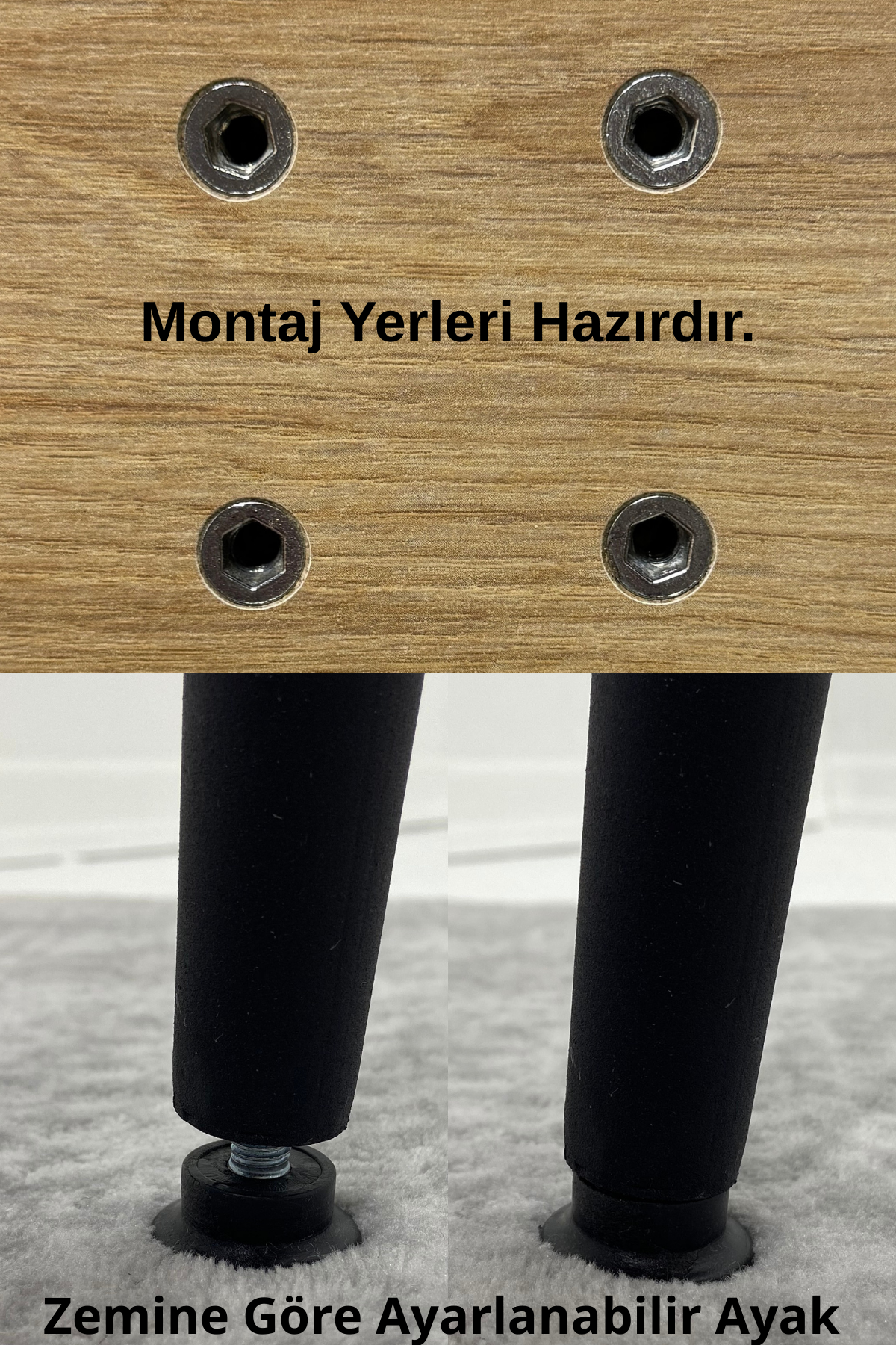 LUNA İskandinav Bohem Oval Metal Ayaklı Meşe Mutfak-Yemek-Balkon-Çalışma Masası
