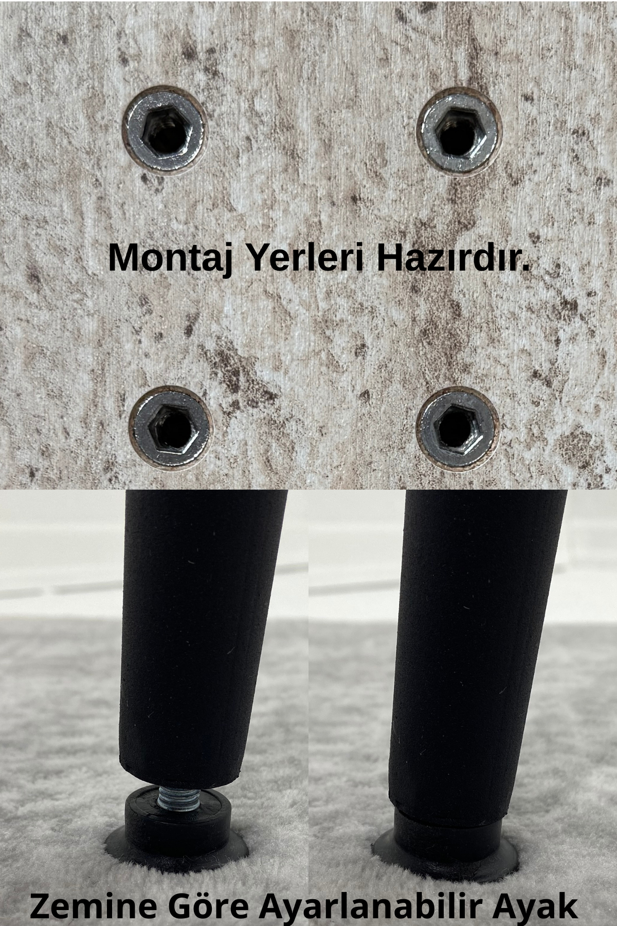 LUNA İskandinav Bohem Oval Metal Ayaklı Traverten Desen Mutfak-Yemek-Balkon-Çalışma Masası