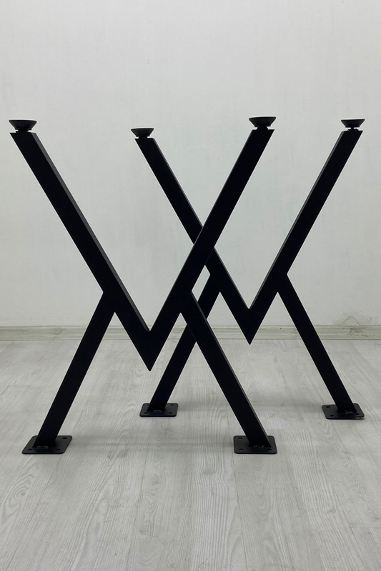 V - Metal Mutfak Masası - Yemek Masası - Çalışma Masası - Balkon Masası Ayağı 2 Adet Ayak