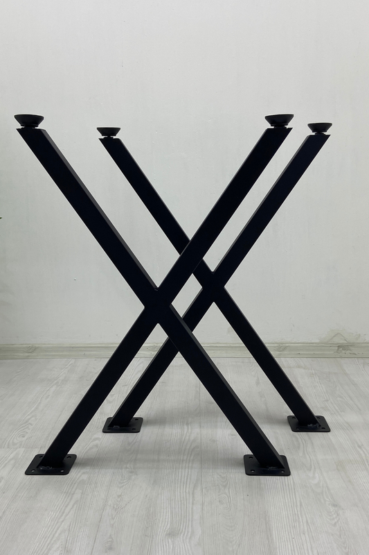 X - Metal Mutfak Masası - Yemek Masası - Çalışma Masası - Balkon Masası Ayağı 2 Adet Ayak